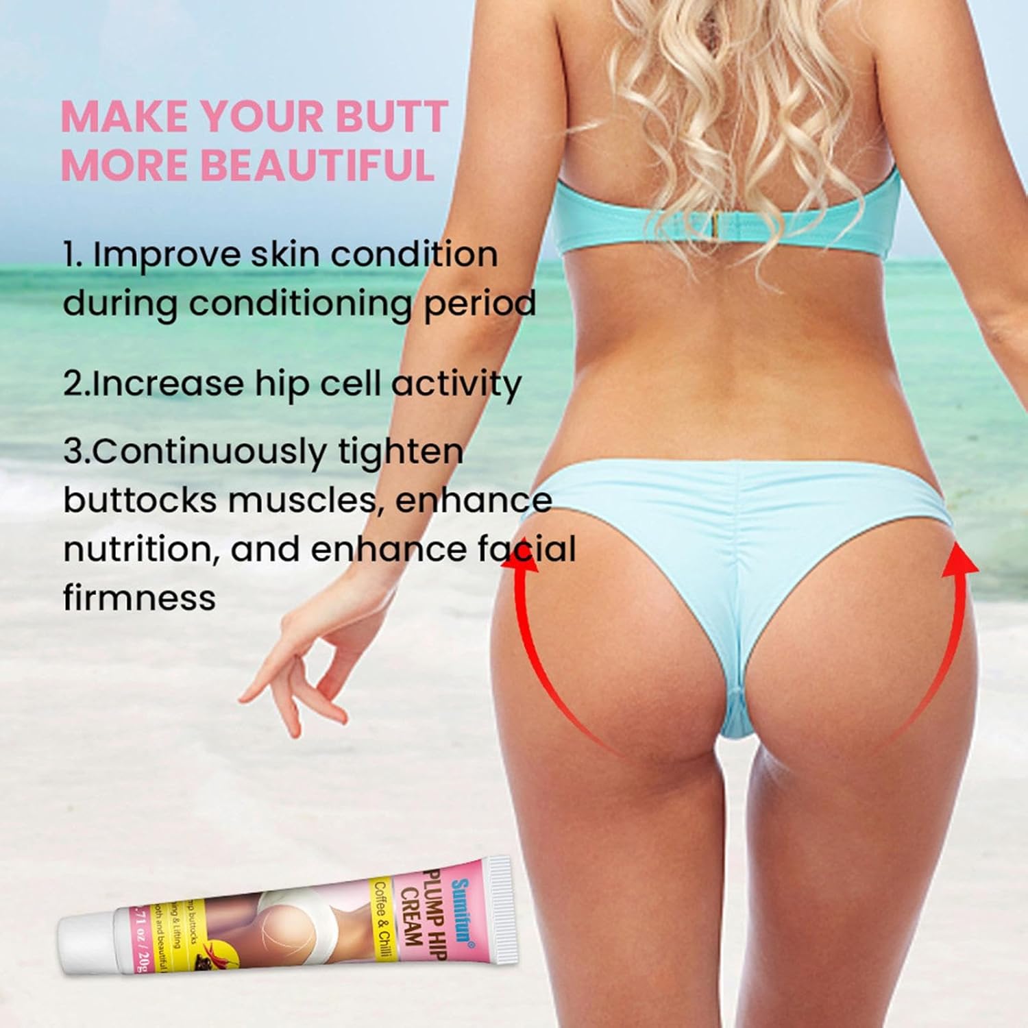 Krém na Zväčšenie a Spevnenie Zadku 1+1 Zadarmo