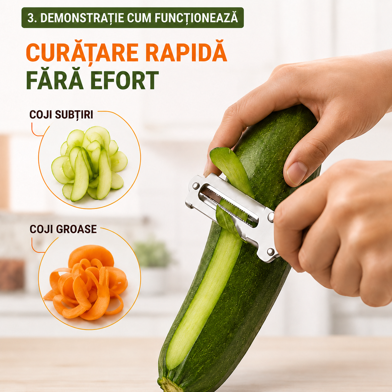 Curățător 2 în 1 pentru Legume și Fructe