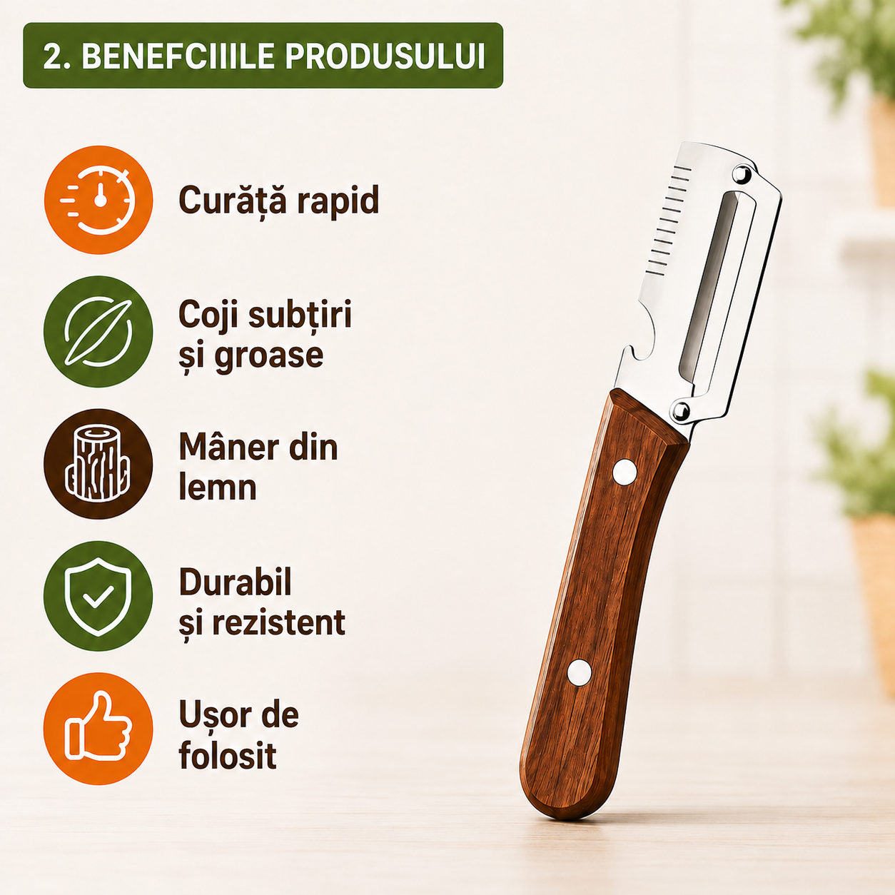 Curățător 2 în 1 pentru Legume și Fructe