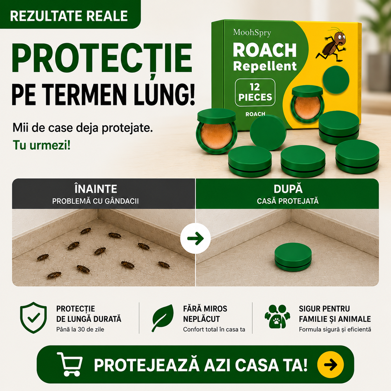 Pastile Anti Gândaci MoohSpry 12 Bucăți