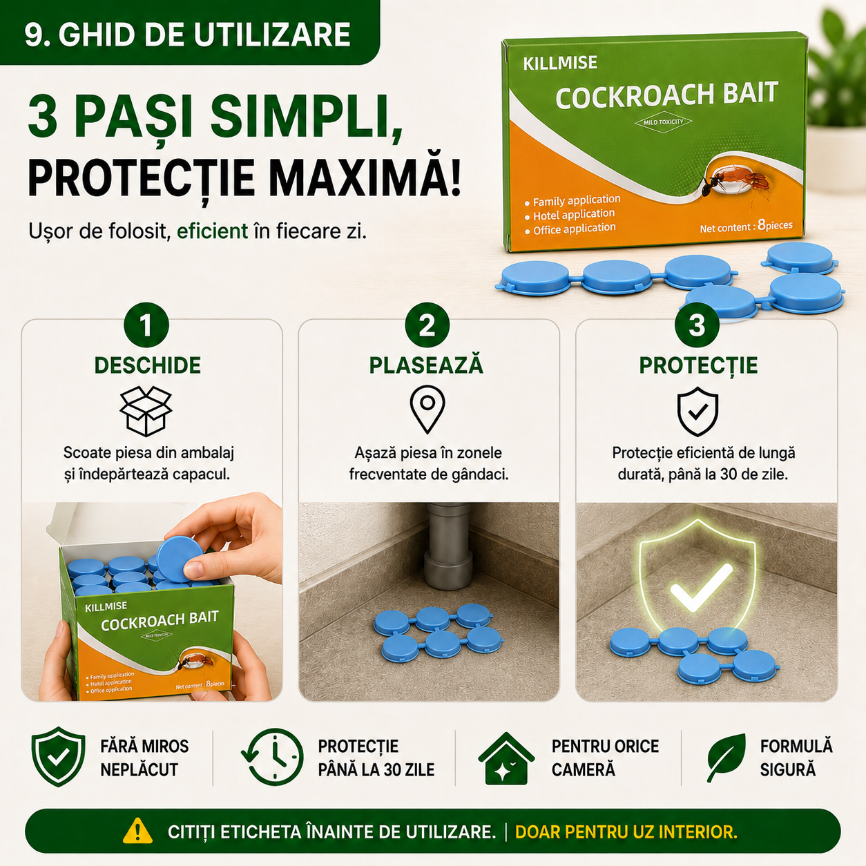 Pastile Anti Gândaci MoohSpry 8 Bucăți