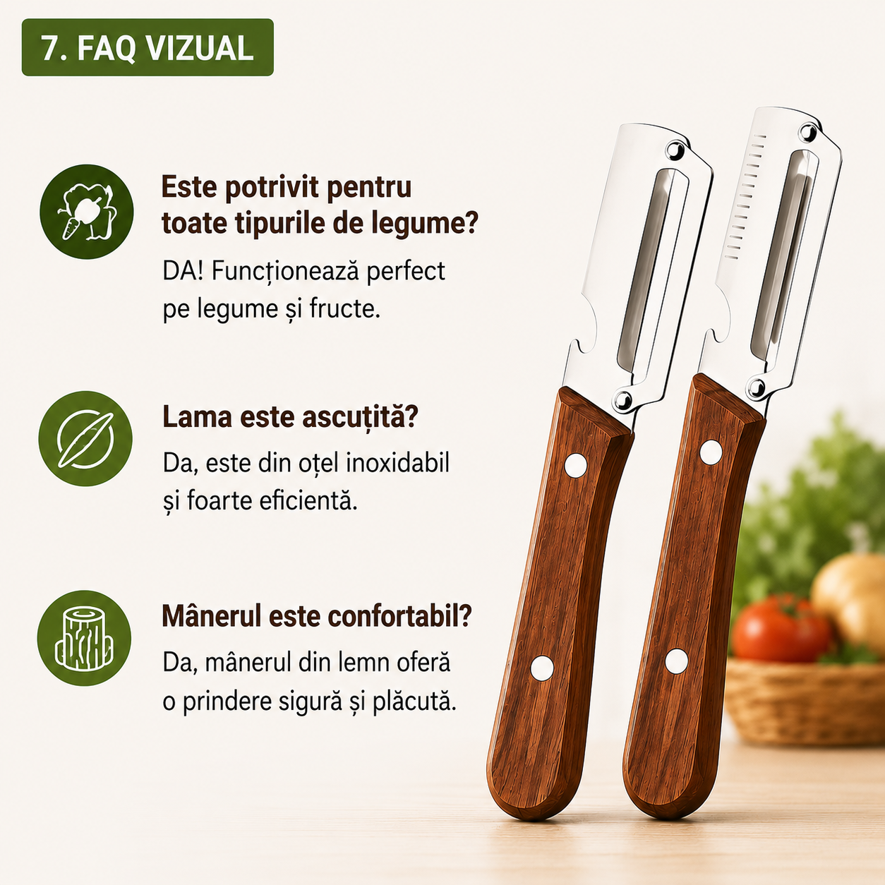 Curățător 2 în 1 pentru Legume și Fructe