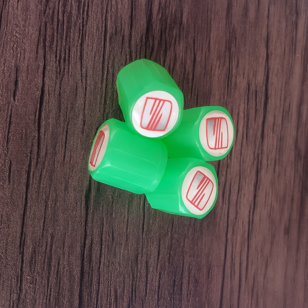 Súprava 4 Fosforeskujúcich Krytov Kolies s Logom