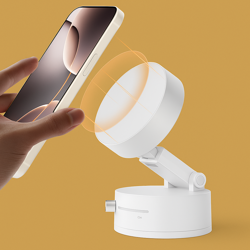 Skladací Otočný Držiak Do Auta S Magnetickým Vákuom, Nastaviteľný