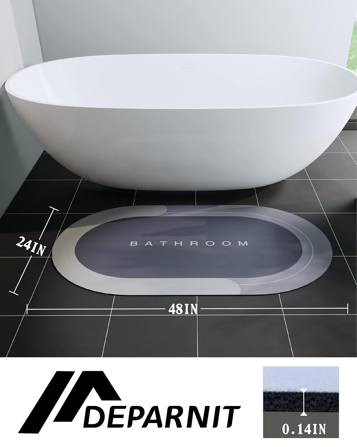 Absorpčná Kúpeľňová Rohož