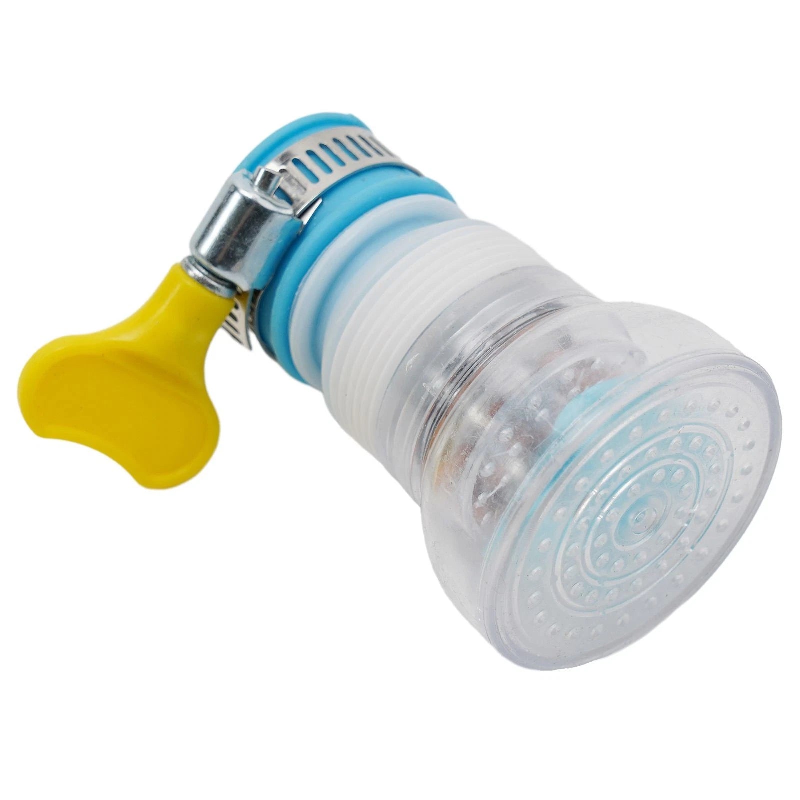 5-v-1 teleskopická hlavica na vodovodný kohútik, otočná o 360°