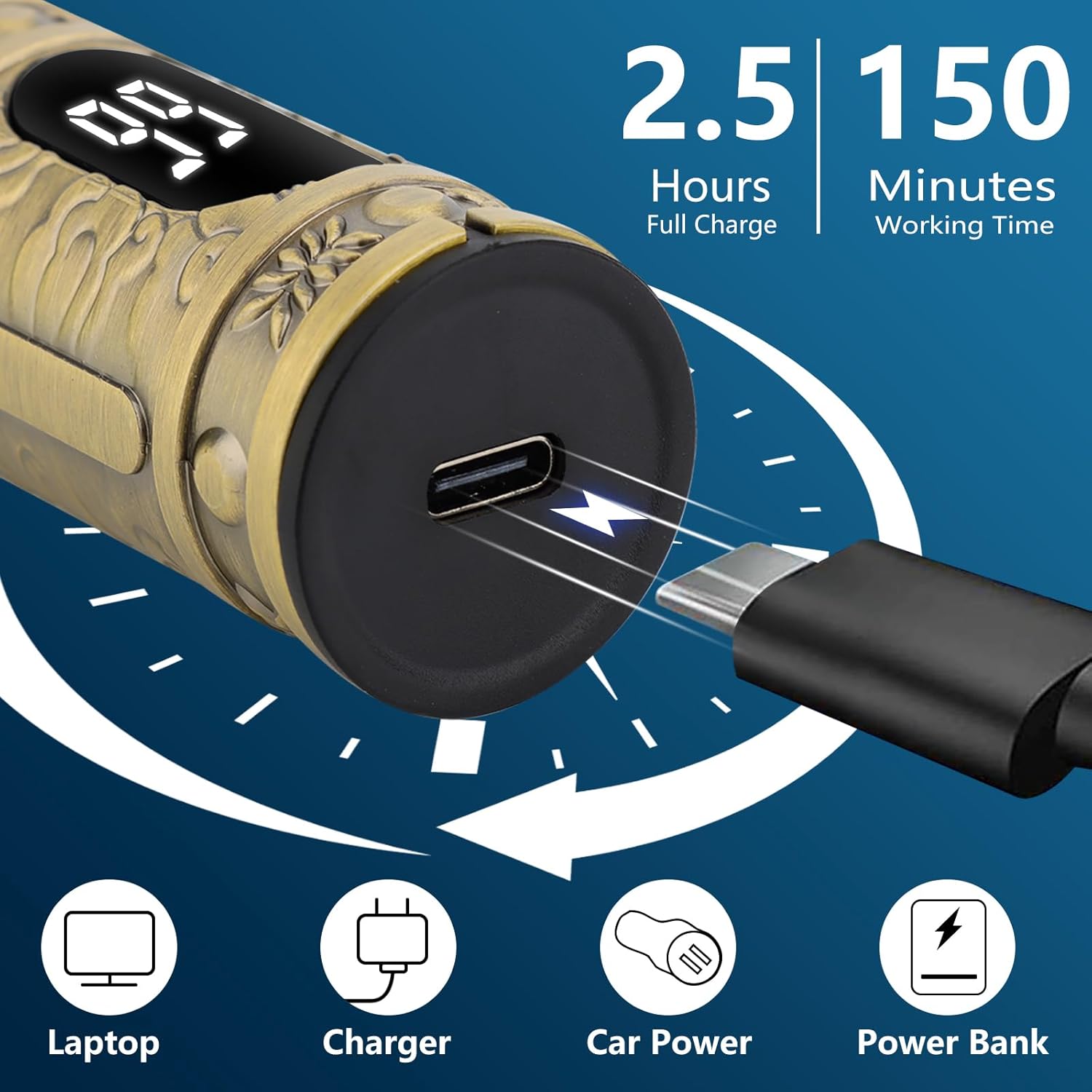 Profesionálny vintage strojček na strihanie vlasov T9