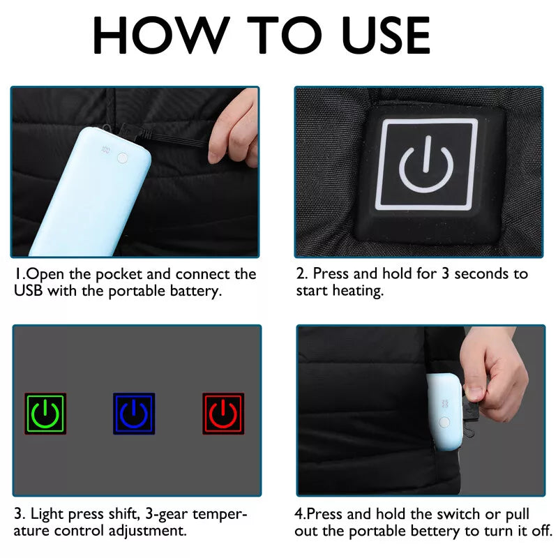 Unisex Inteligentná Vyhrievaná Vesta