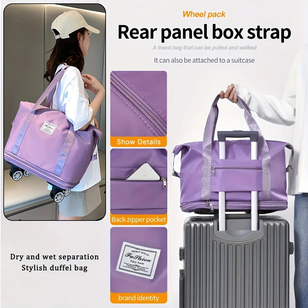 Cestovná Taška Na Zips, Rozšíriteľná s Kolieskami